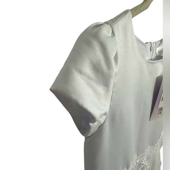 LAVENDER‎ by US ANGELS, Lace Embroidered Communion Dress, Size 10 - Picture 8 of 13